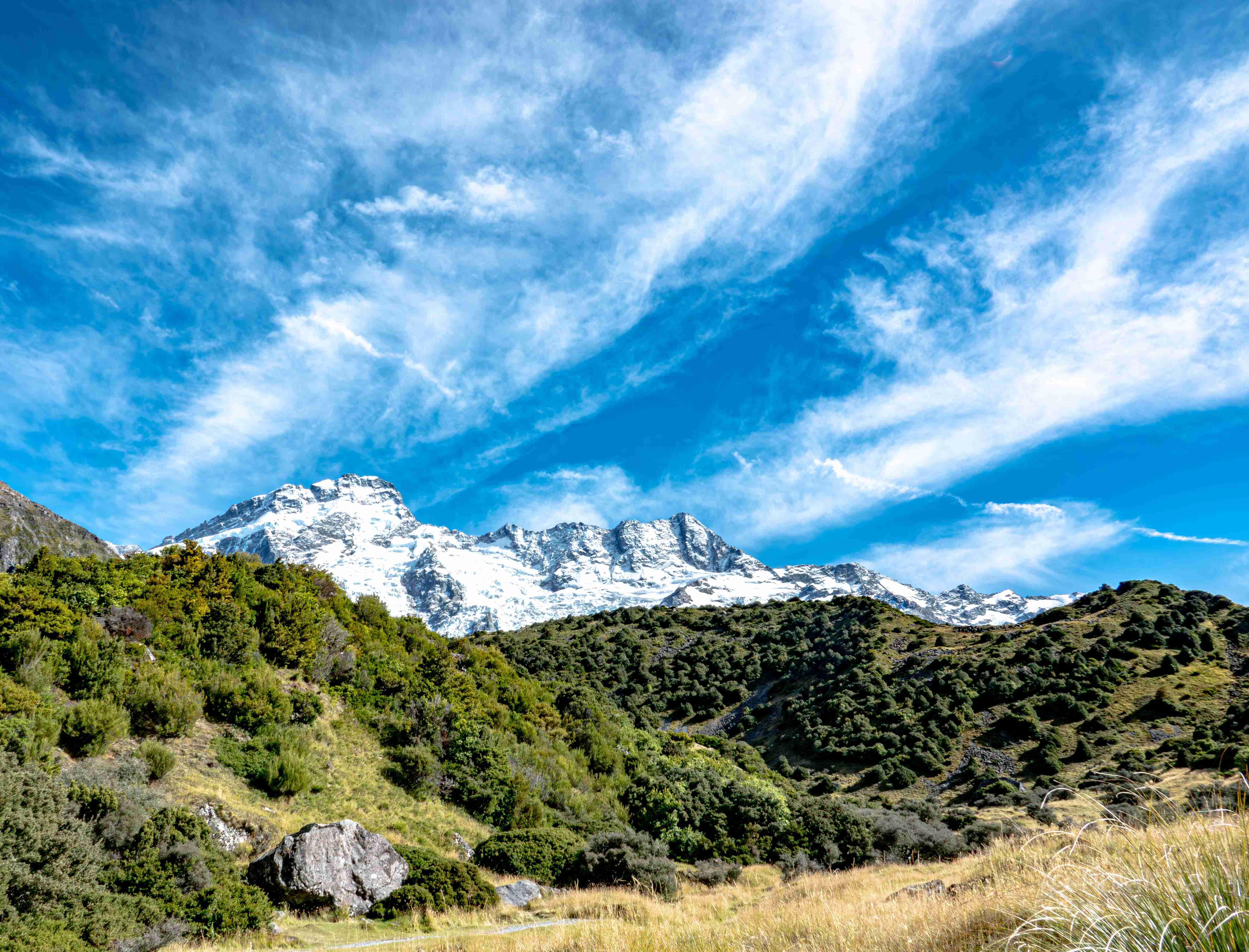 Layered mountainscape